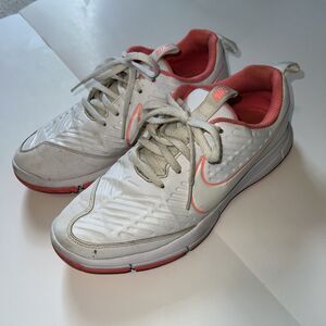 NIKE Explorer 2 Women's Golf Shoes White/Pink Size 6.5 AA1846-100 Nice